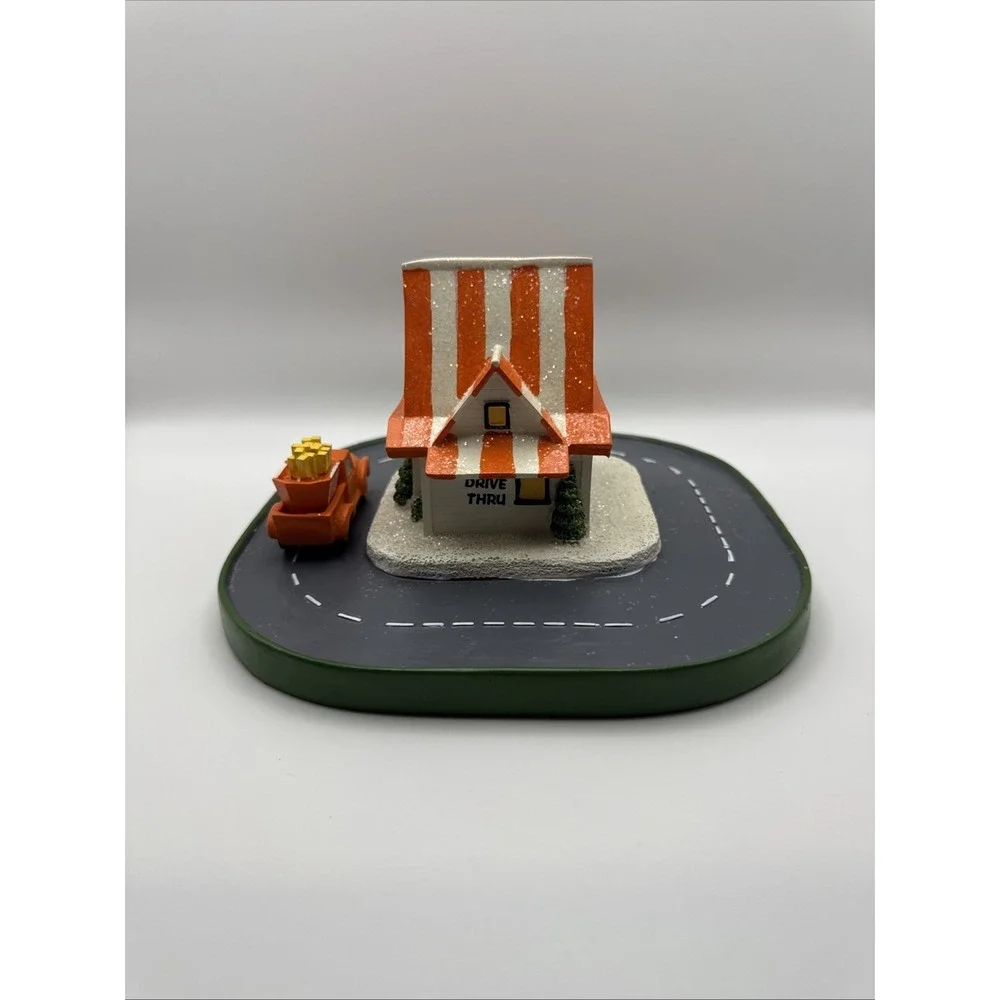 Rare Whataburger 2025 Holiday Restaurant Ceramic Diorama Collectible Figurine